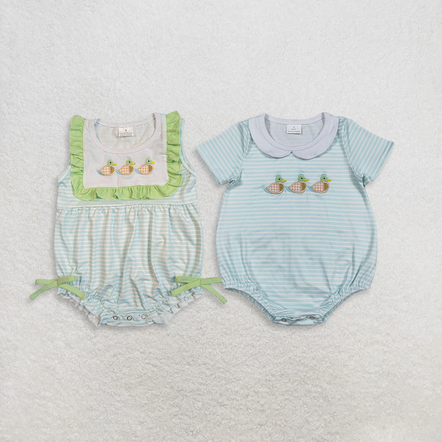 Baby Nursery Embroidery - Wholesale Baby Boy Girl Stripes Short