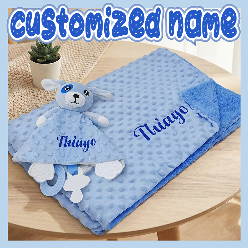 Baby Nursery Embroidery - Custom Baby Name Animal-Themed 100% Cotton