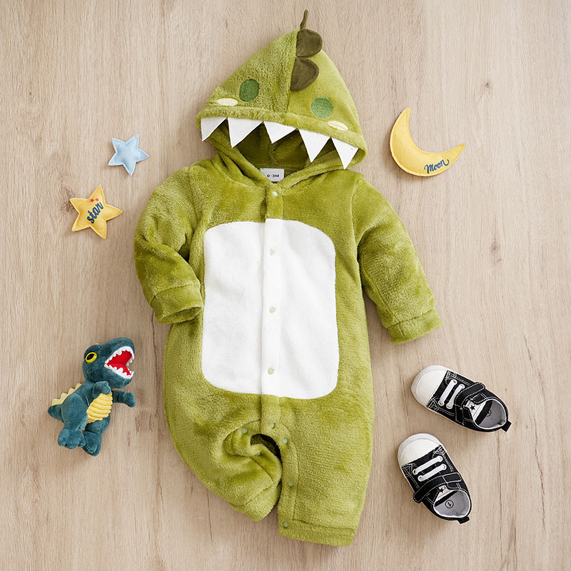 Baby Nursery Embroidery - Winter Dinosaur Clothes Spring Flannel Baby