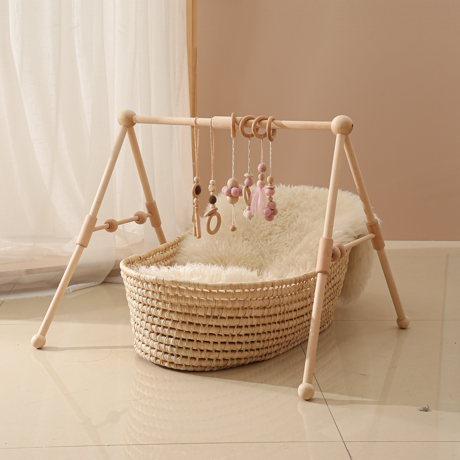 Baby Nursery Nurse - Baby Wooden Toys Play Gym Ordic