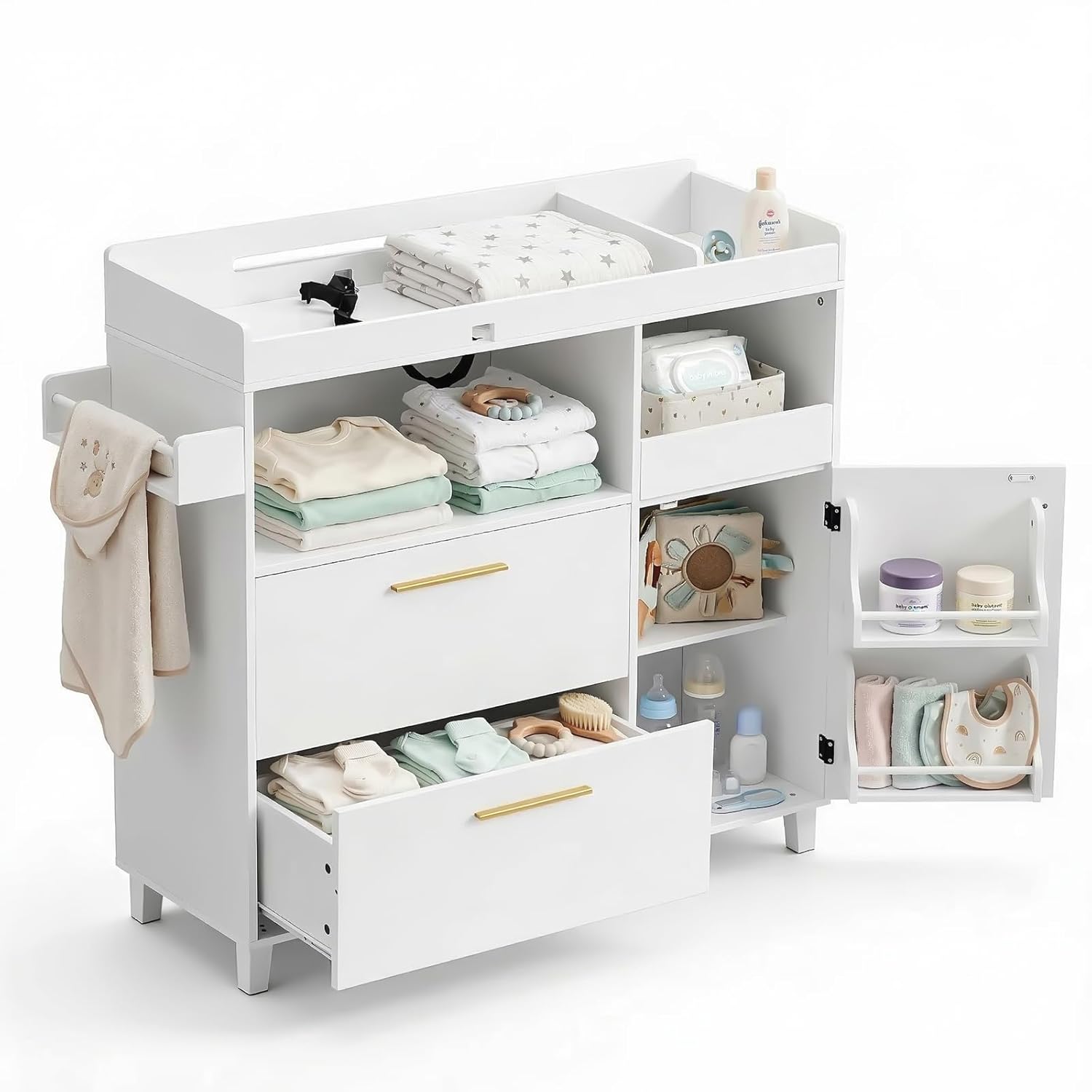Baby Nursery Nurse - Nursery Dresser with Changing Table, Baby