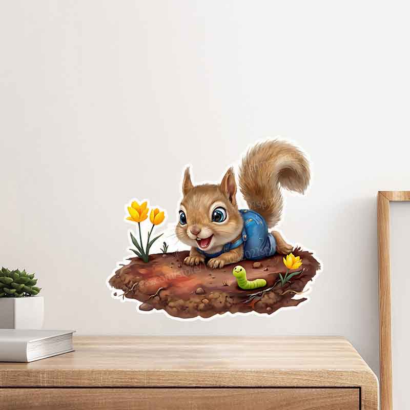 Woodland Baby in Garden Mural  – обзор и цена Baby Nursery Mural Wallpaper