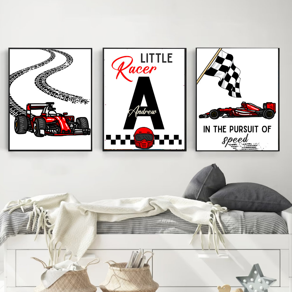 Custom Name Racing Car Nursery – обзор и цена Baby Nursery Art
