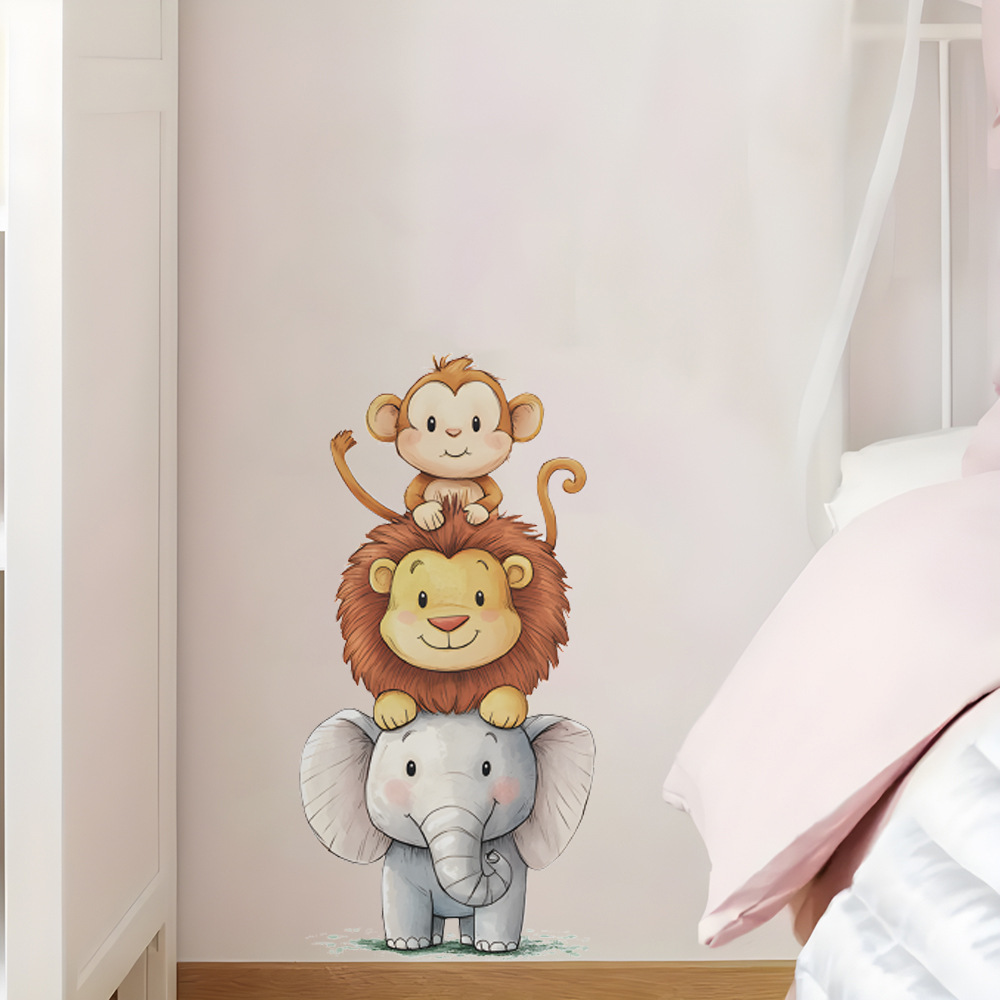 Cute Forest Animals Wall Stick – обзор и цена Baby Nursery Elephant