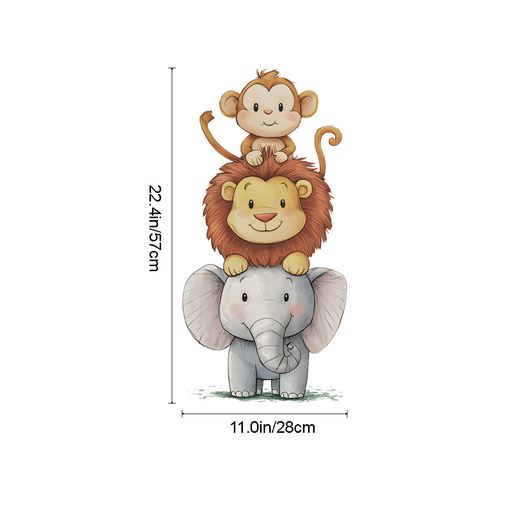 Cute Forest Animals Wall Stick – обзор и цена Baby Nursery Elephant