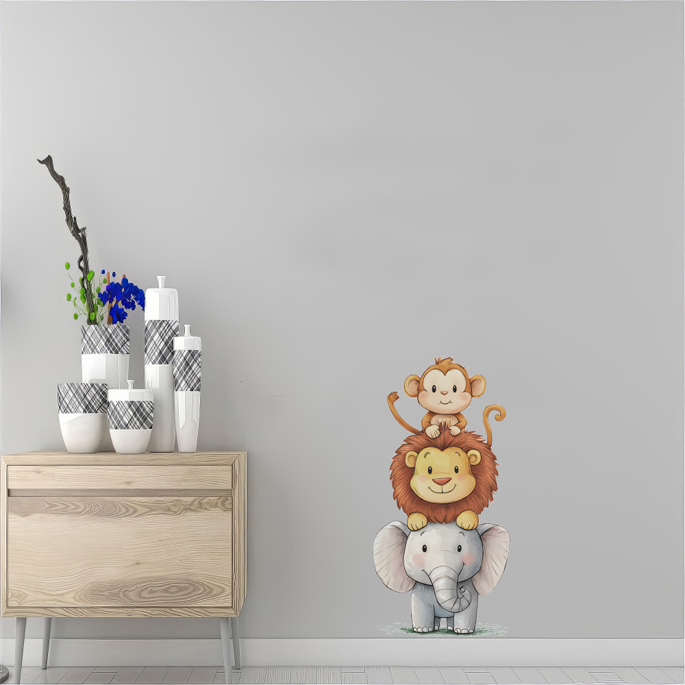 Cute Forest Animals Wall Stick – обзор и цена Baby Nursery Elephant