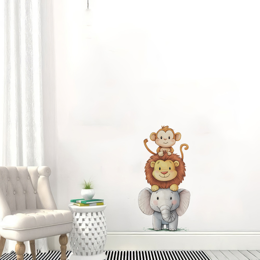 Cute Forest Animals Wall Stick – обзор и цена Baby Nursery Elephant