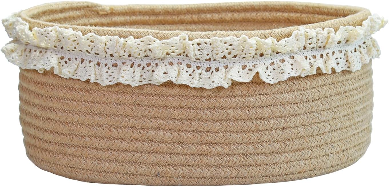 Small Brown Jute Woven Storage – обзор и цена Baby Nursery Bags