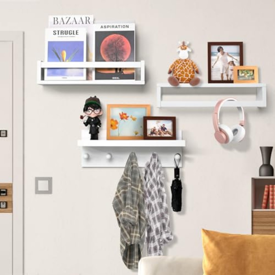 Set of Four Floating Book Shel – обзор и цена Baby Nursery Shelves