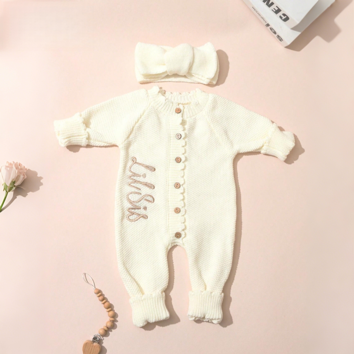 2PCS Infant Girl Cream Knit Co – обзор и цена Baby Nursery Embroidery