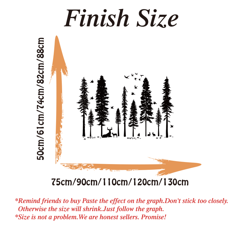 Large Pine Tree Bird Deer Wall – обзор и цена Baby Nursery Tree
