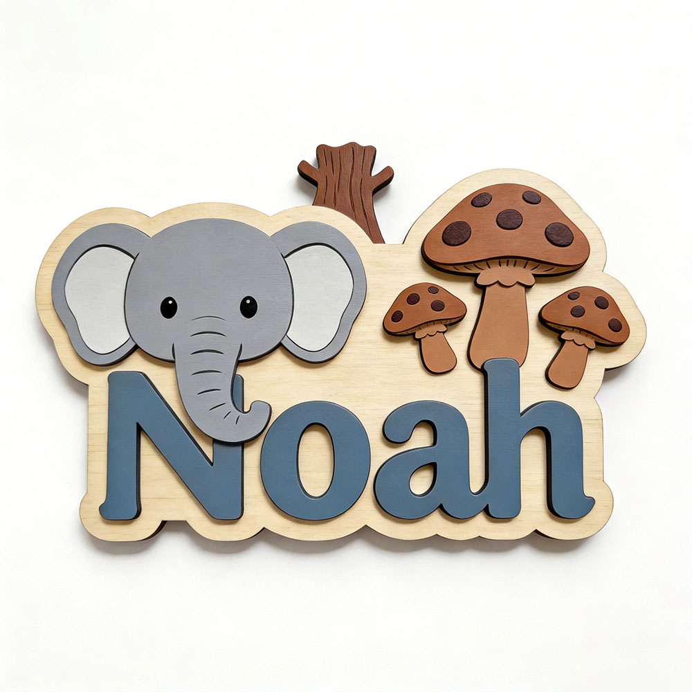 Customizable Cartoon Elephant  – обзор и цена Baby Nursery Themes Girl