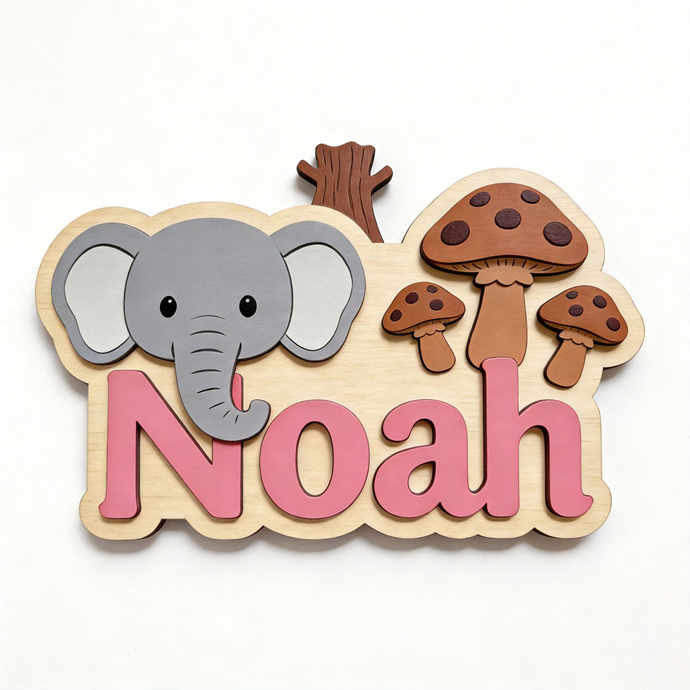 Customizable Cartoon Elephant  – обзор и цена Baby Nursery Themes Girl