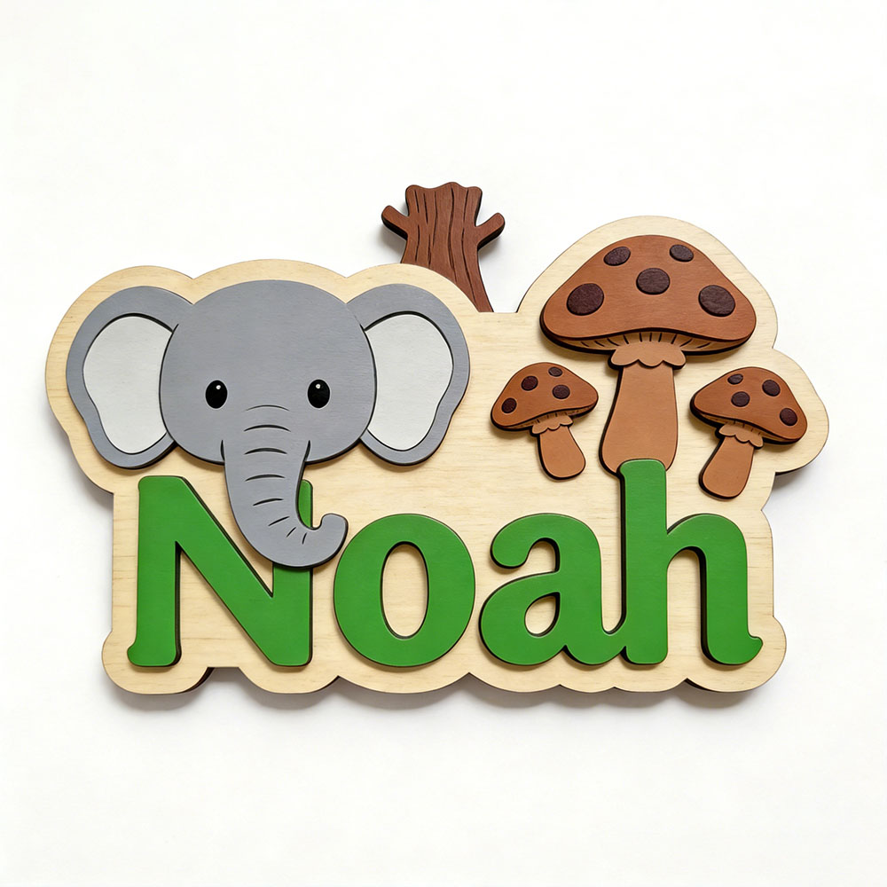 Customizable Cartoon Elephant  – обзор и цена Baby Nursery Themes Girl