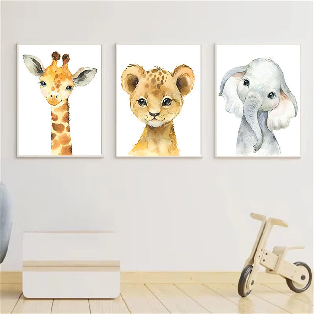 Safari Nursery Decor Set of 3  – обзор и цена Baby Nursery Jungle Animals