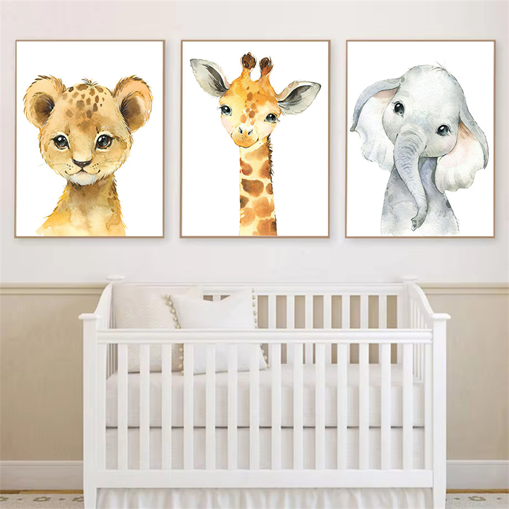 Safari Nursery Decor Set of 3  – обзор и цена Baby Nursery Jungle Animals