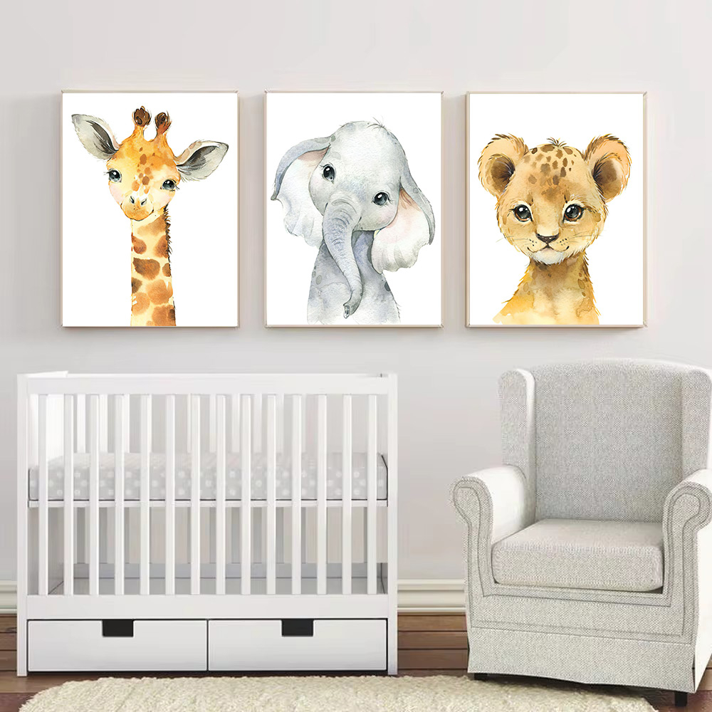 Safari Nursery Decor Set of 3  – обзор и цена Baby Nursery Jungle Animals