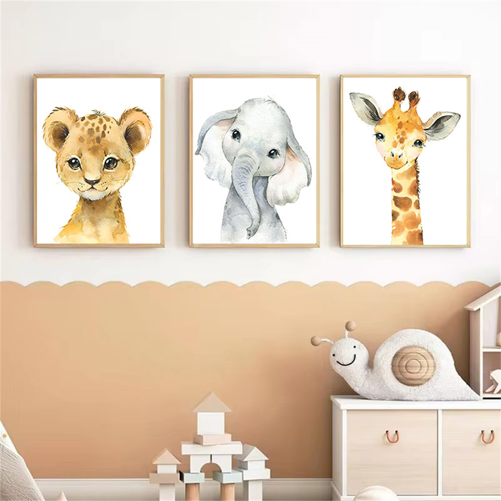 Safari Nursery Decor Set of 3  – обзор и цена Baby Nursery Jungle Animals