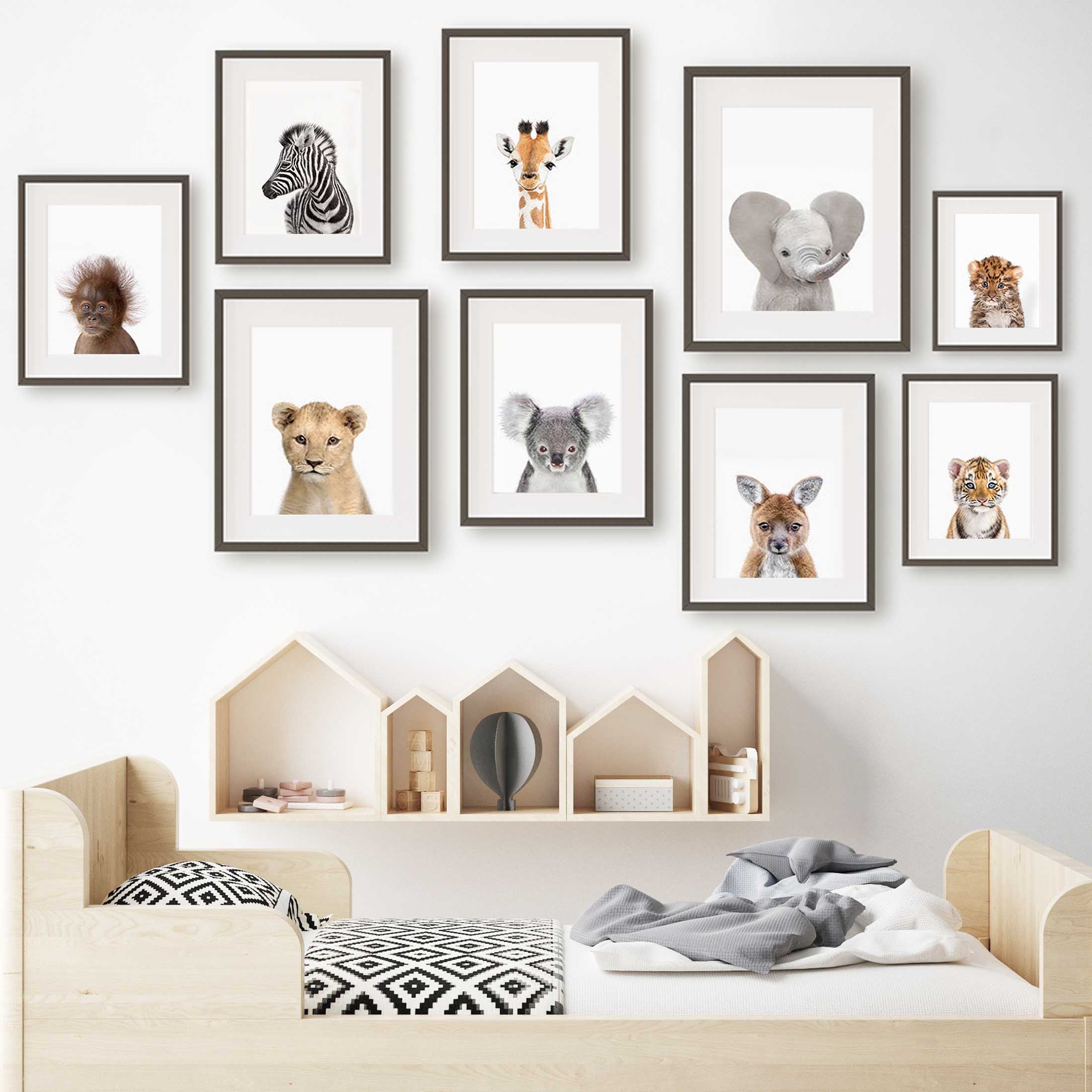 Baby Animal Nursery Wall Art P – обзор и цена Baby Nursery Jungle Animals