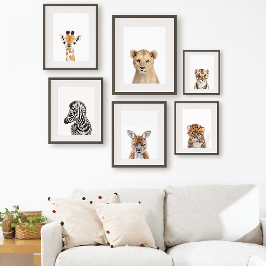 Baby Animal Nursery Wall Art P – обзор и цена Baby Nursery Jungle Animals