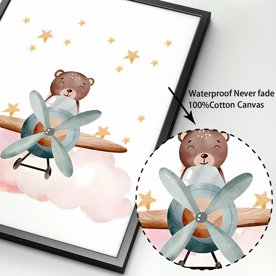 Frameless,Boho Balloon Airplan – обзор и цена Baby Nursery Elephant
