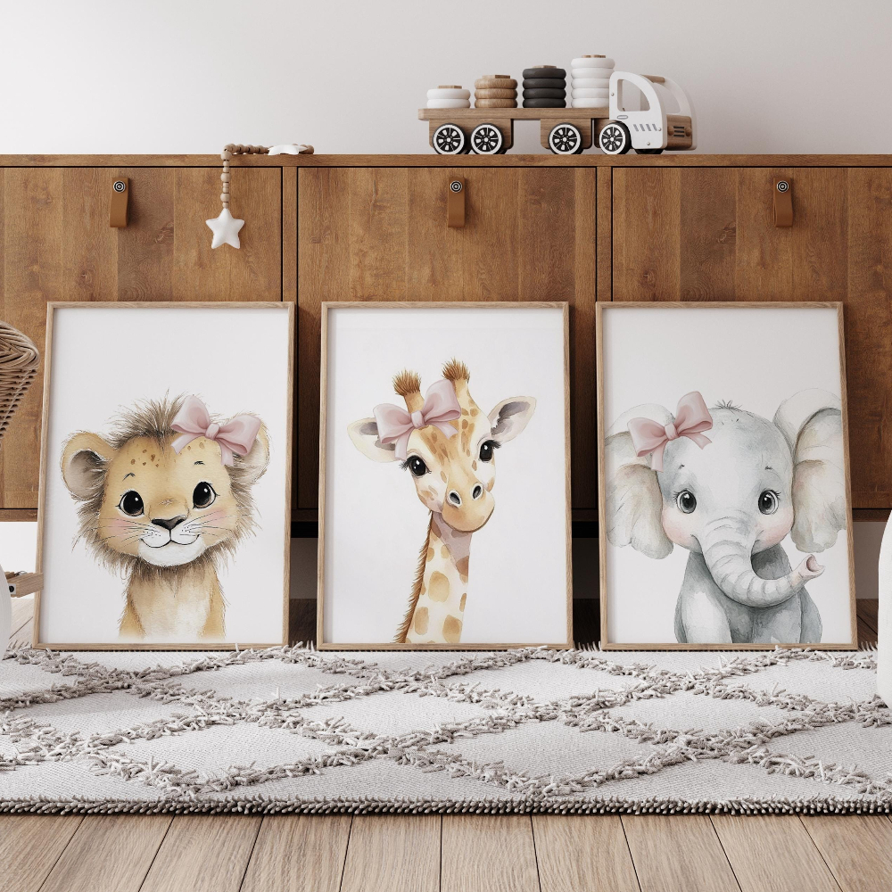 Baby Girl Nursery Wall Art Set – обзор и цена Baby Nursery Elephant
