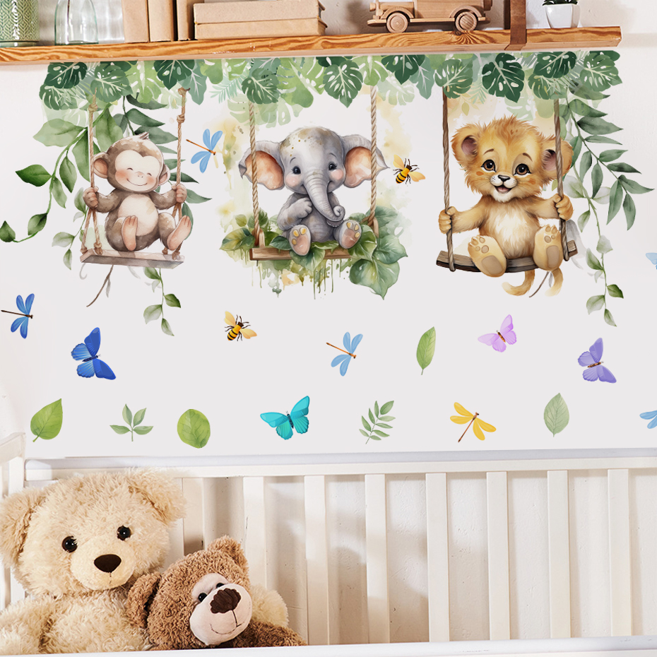 Cartoon Jungle Animals Theme W – обзор и цена Baby Nursery Themes Girl