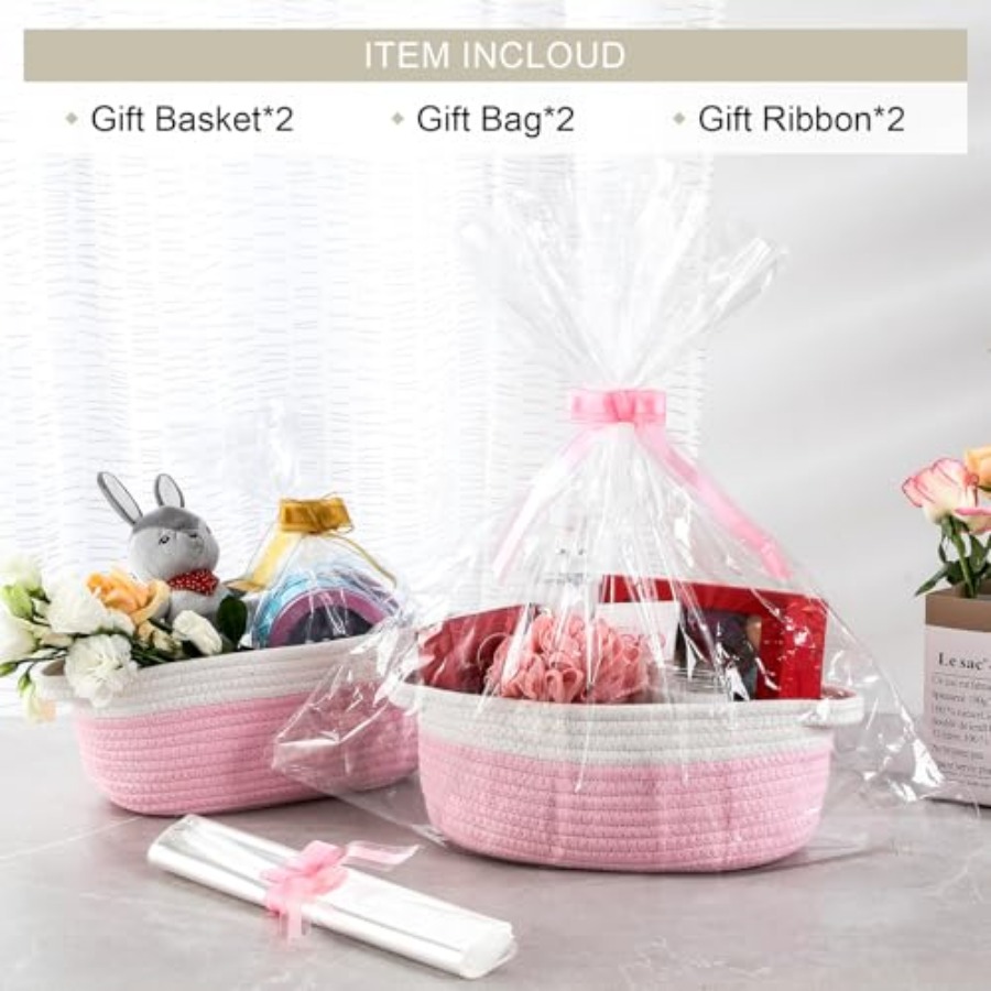 2 Pack Small Woven Basket with – обзор и цена Baby Nursery Bags