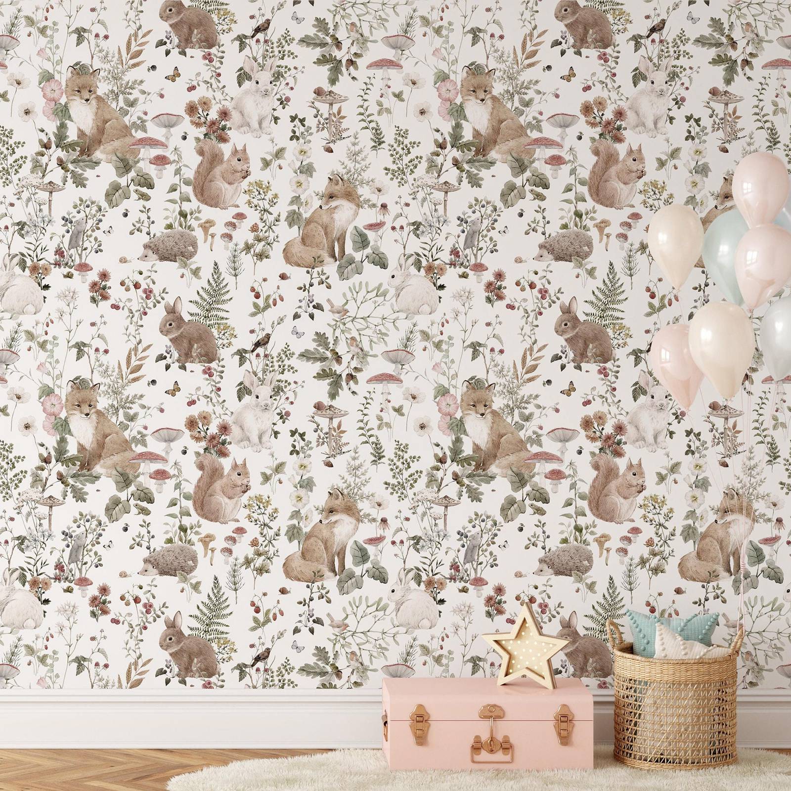 Forest Babies MuraL, Boys Nurs – обзор и цена Baby Nursery Mural Wallpaper