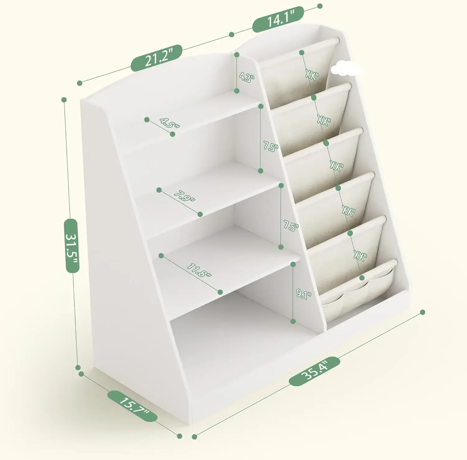 bookshelf Storage Organizer 4  – обзор и цена Baby Nursery Shelves
