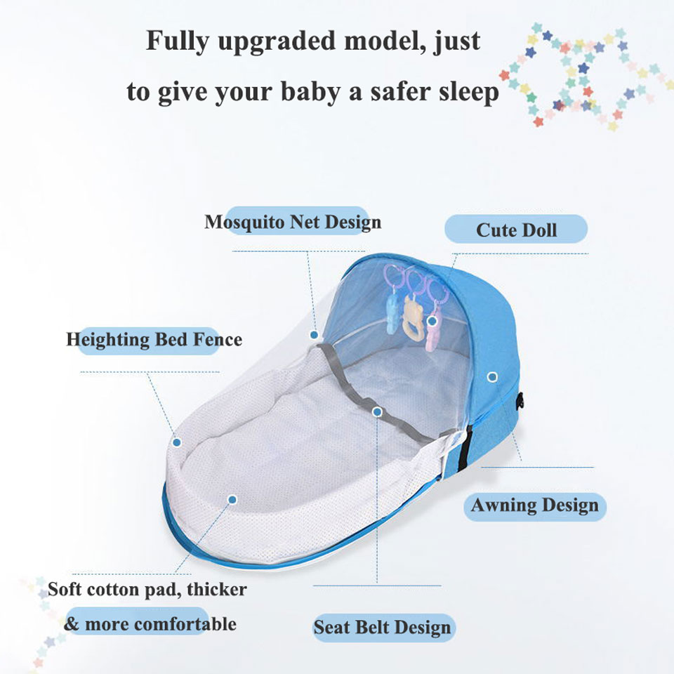 Portable Travel Baby Crib Fold – обзор и цена Baby Nursery Elephant