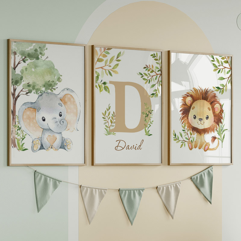 Lion Elephant Giraffe Monkey Z – обзор и цена Baby Nursery Jungle Animals
