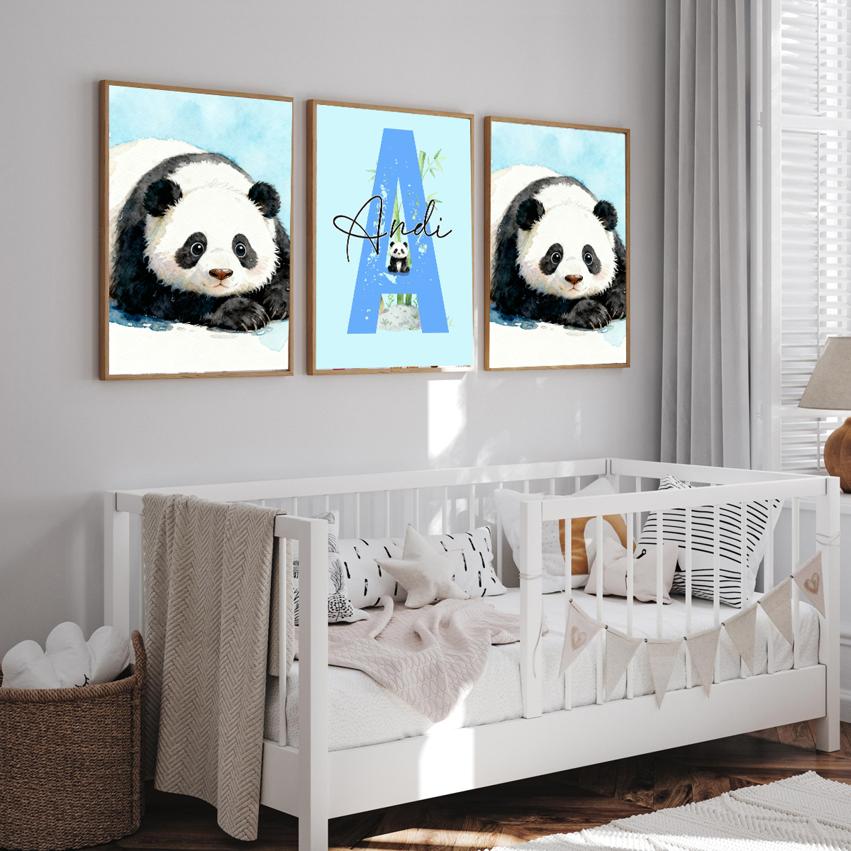 3pcs Personalized Panda Nurser – обзор и цена Baby Nursery Art