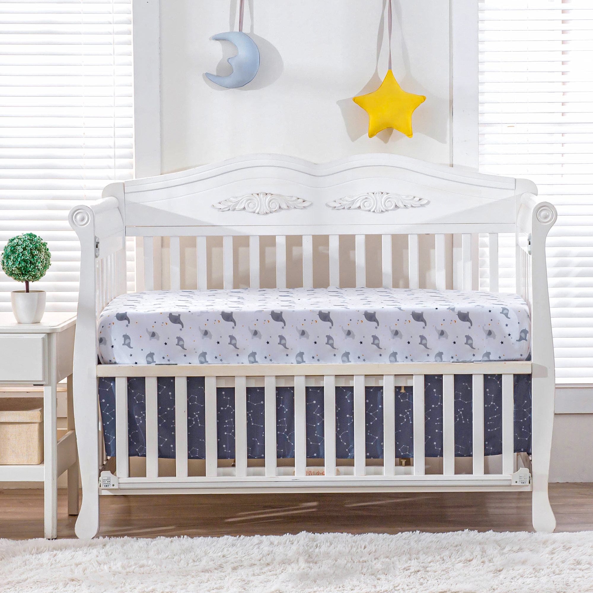 3Pcs Cosmic theme newborn Crib – обзор и цена Baby Nursery Themes Girl