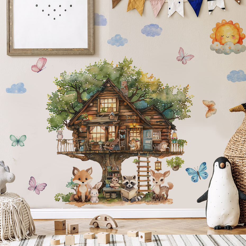 Animals reading in the fairyta – обзор и цена Baby Nursery Tree
