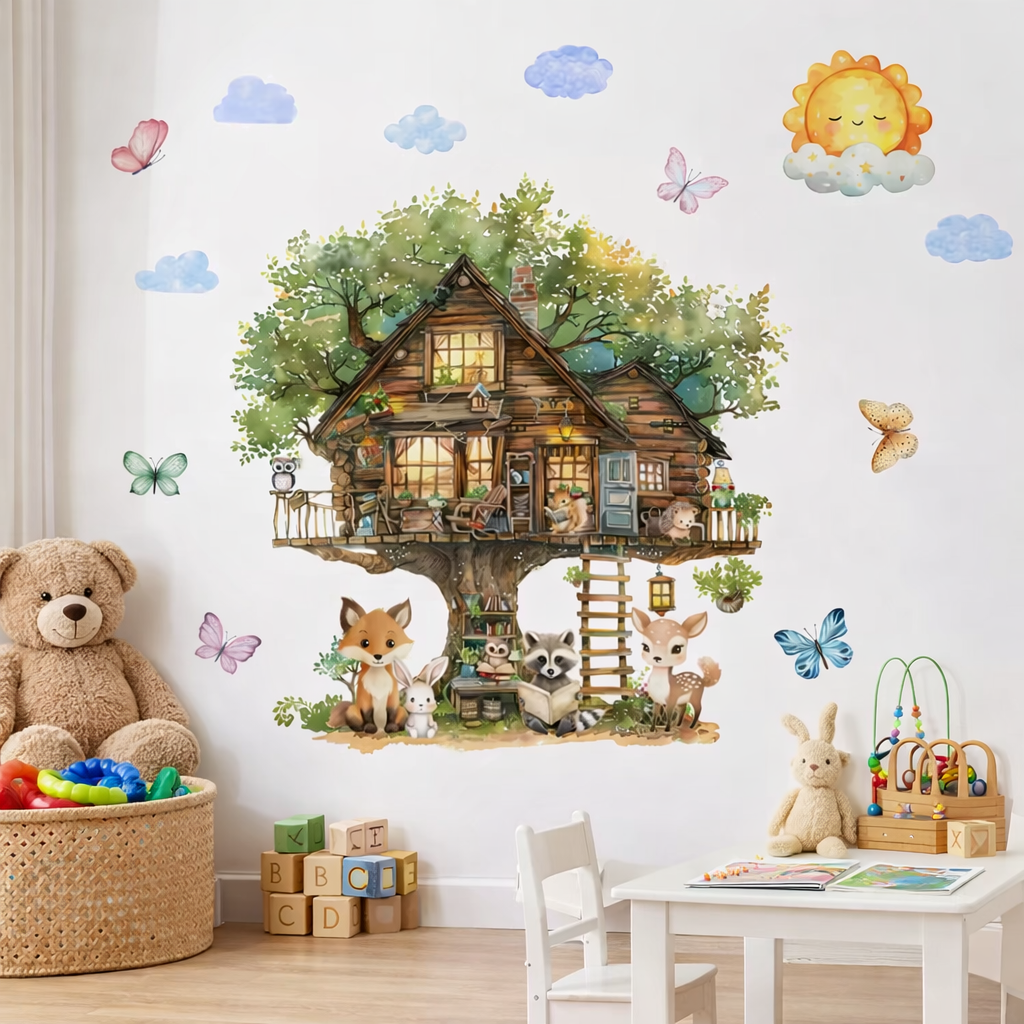Animals reading in the fairyta – обзор и цена Baby Nursery Tree