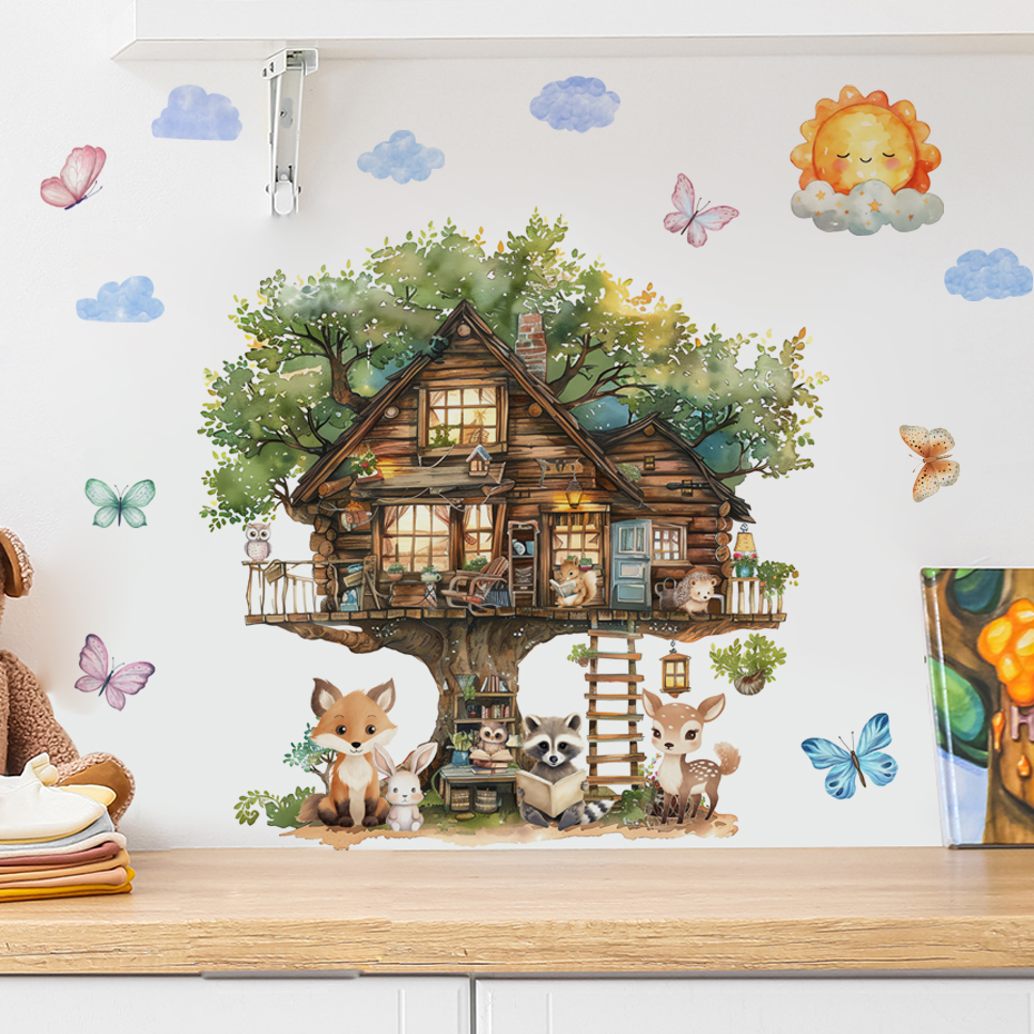 Animals reading in the fairyta – обзор и цена Baby Nursery Tree