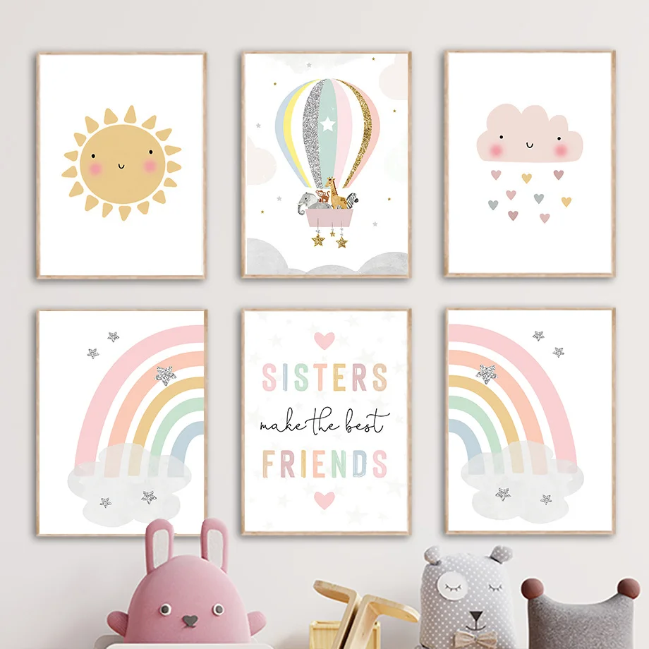 Giraffe Elephant Hot Balloon S – обзор и цена Baby Nursery Art
