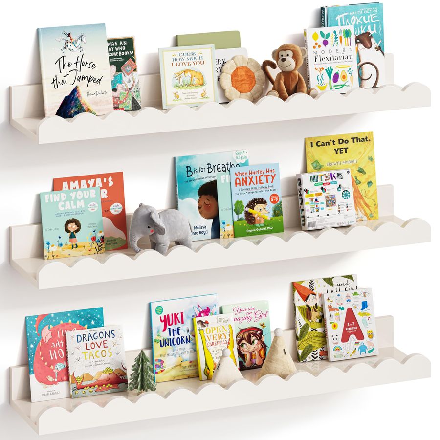 Book Shelves, Set of 3, Nurser – обзор и цена Baby Nursery Shelves
