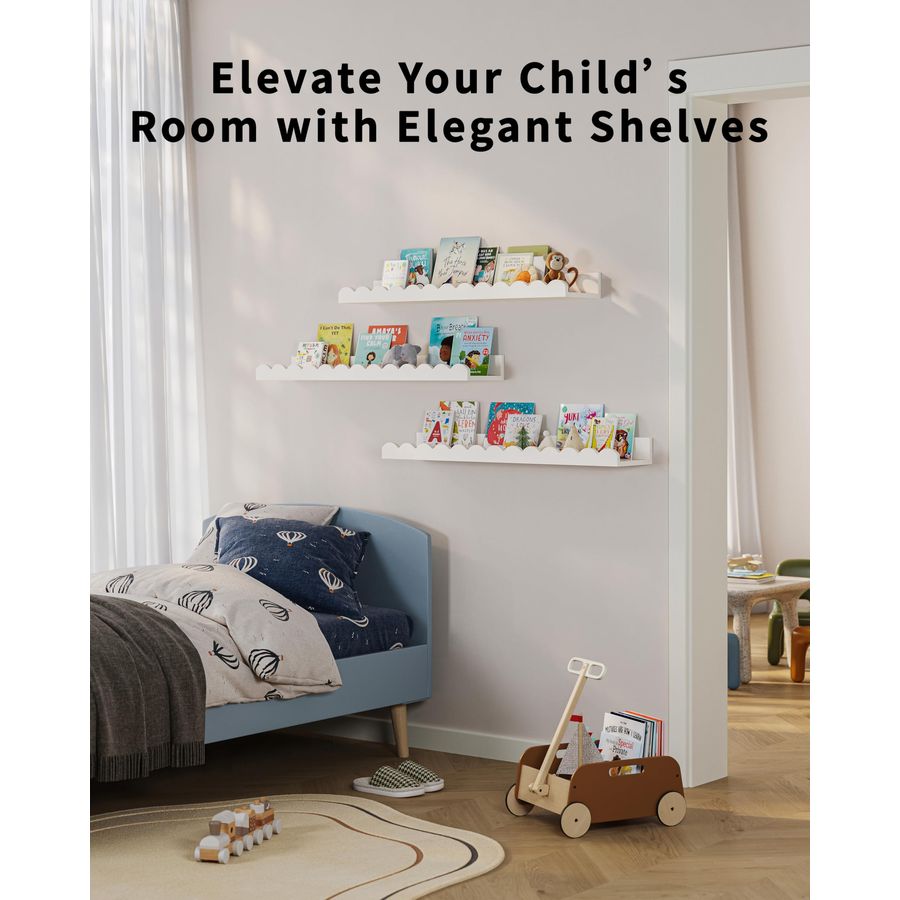 Book Shelves, Set of 3, Nurser – обзор и цена Baby Nursery Shelves