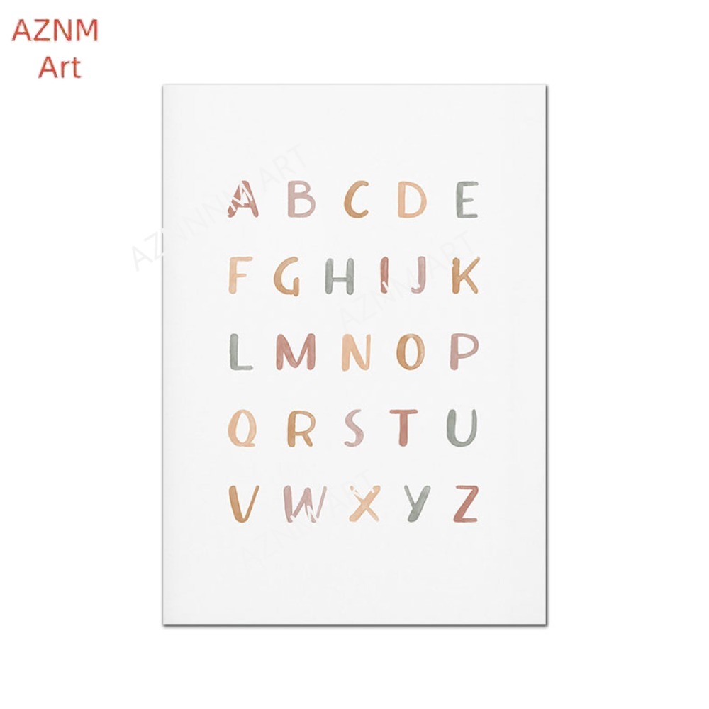 1/3PCS ，Poster Custom ABC 123  – обзор и цена Baby Nursery Art