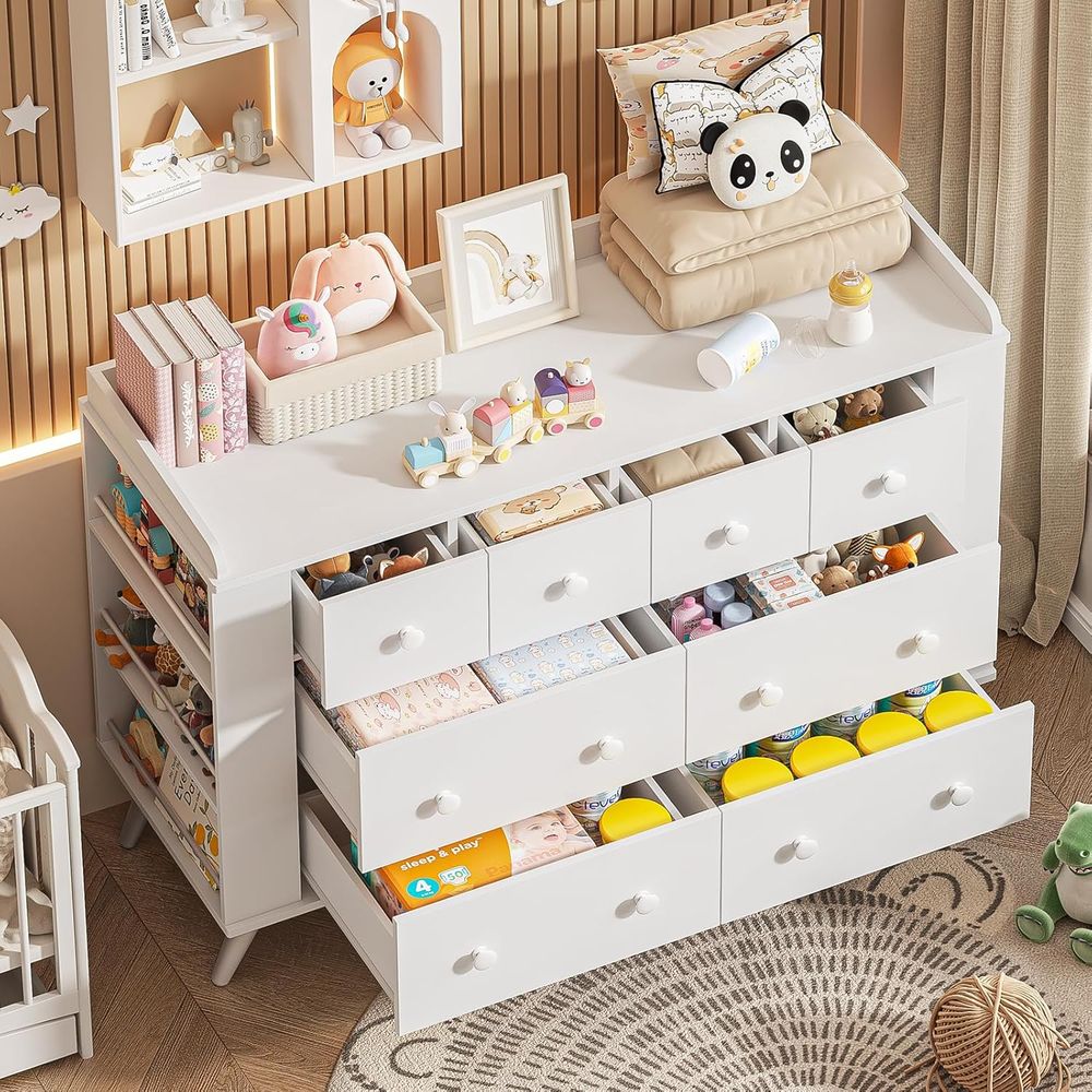 Children's 8-Drawer Dresser, N – обзор и цена Baby Nursery Shelves