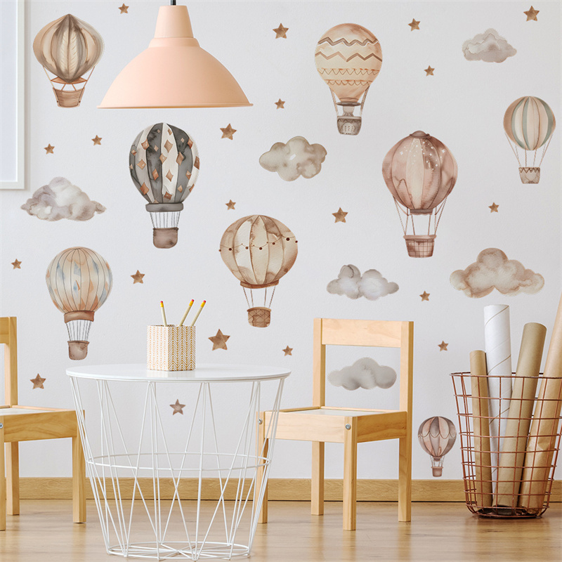 Cartoon Hot Air Balloon Wall S – обзор и цена Baby Nursery Mural Wallpaper