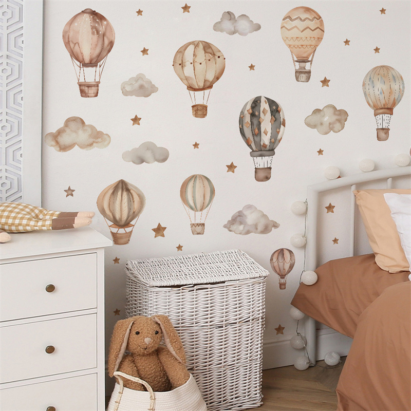 Cartoon Hot Air Balloon Wall S – обзор и цена Baby Nursery Mural Wallpaper