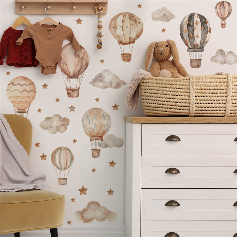 Cartoon Hot Air Balloon Wall S – обзор и цена Baby Nursery Mural Wallpaper