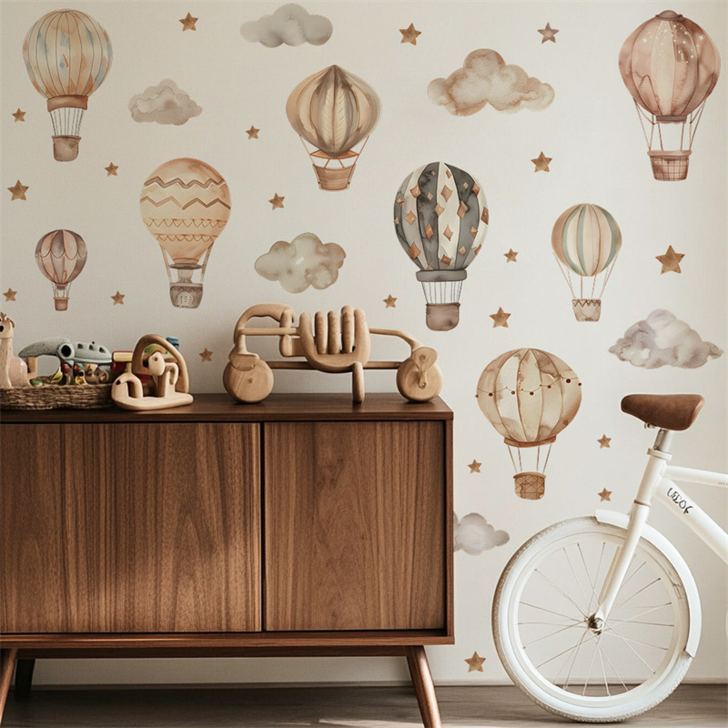 Cartoon Hot Air Balloon Wall S – обзор и цена Baby Nursery Mural Wallpaper