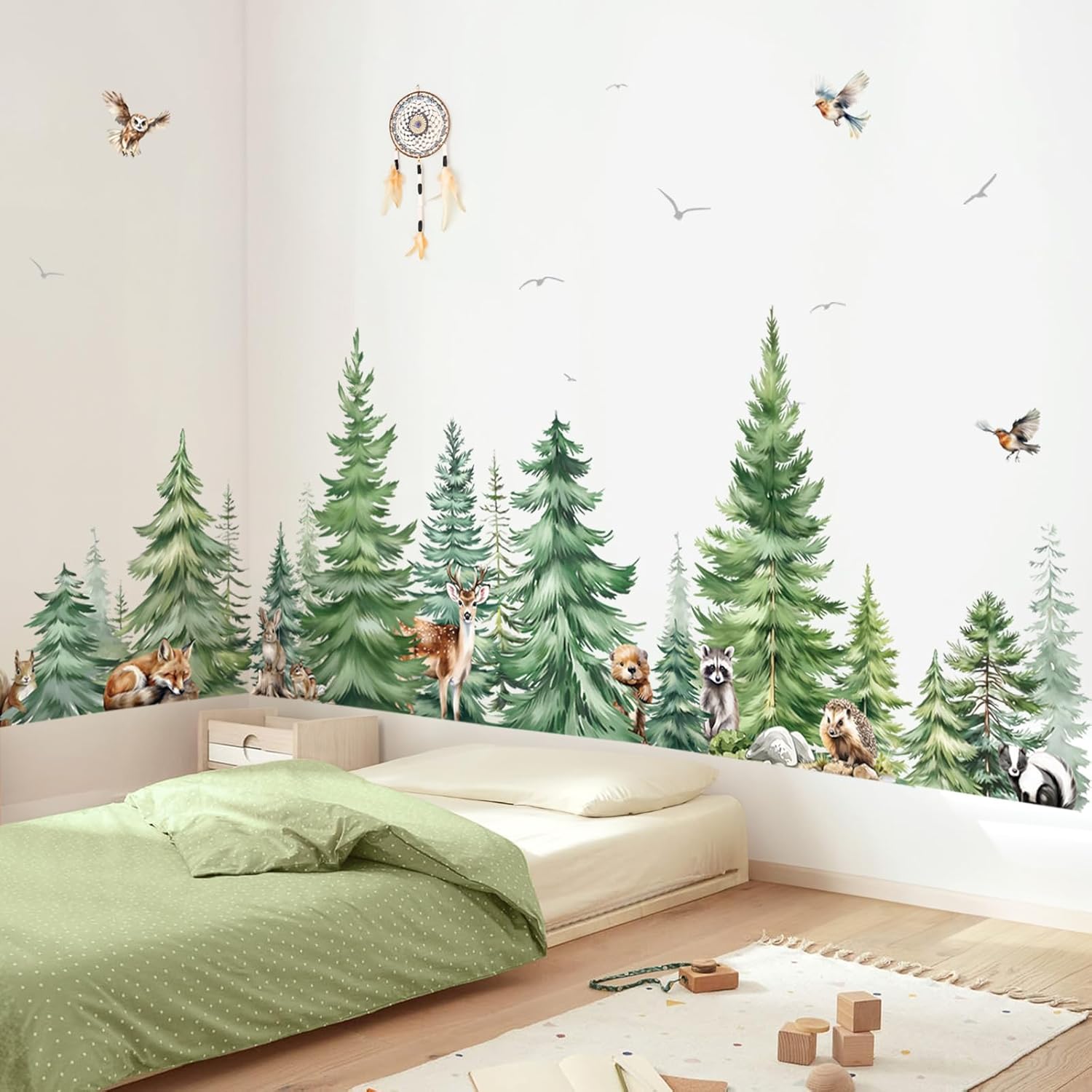 Large Watercolor Pine Tree Ani – обзор и цена Baby Nursery Tree