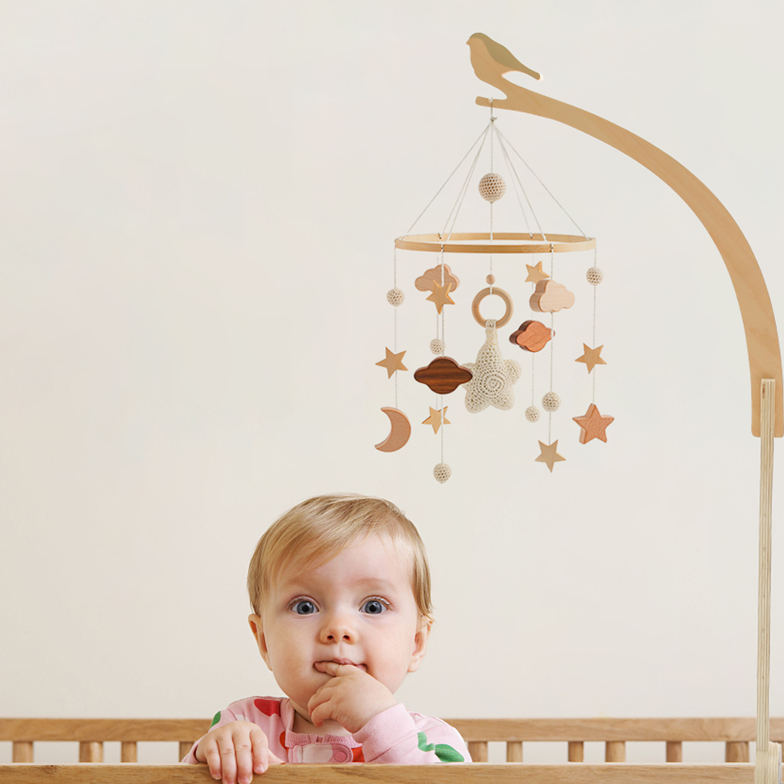 Baby Wooden Little Birdie Bed  – обзор и цена Crib Mobile Musical