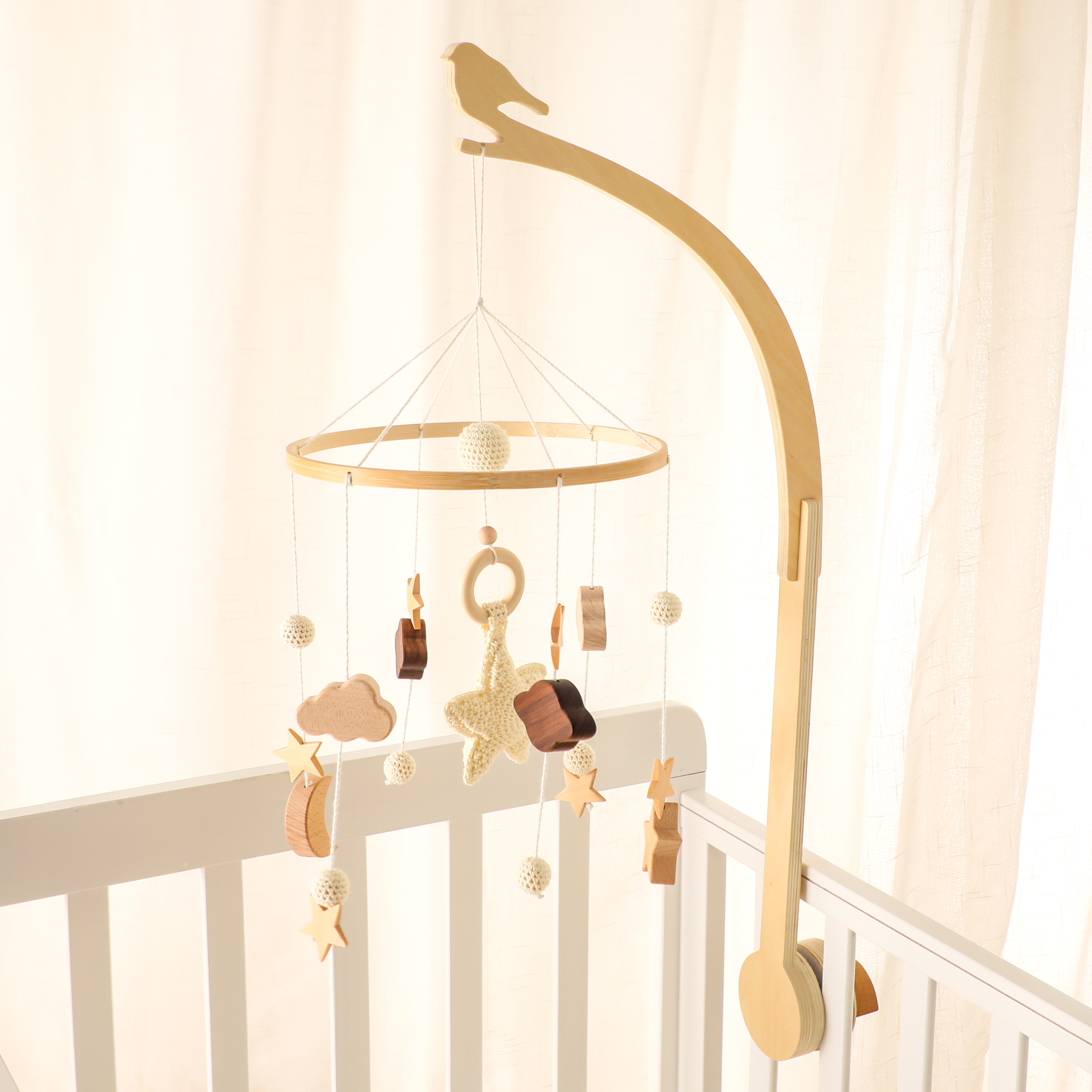 Baby Wooden Little Birdie Bed  – обзор и цена Crib Mobile Musical