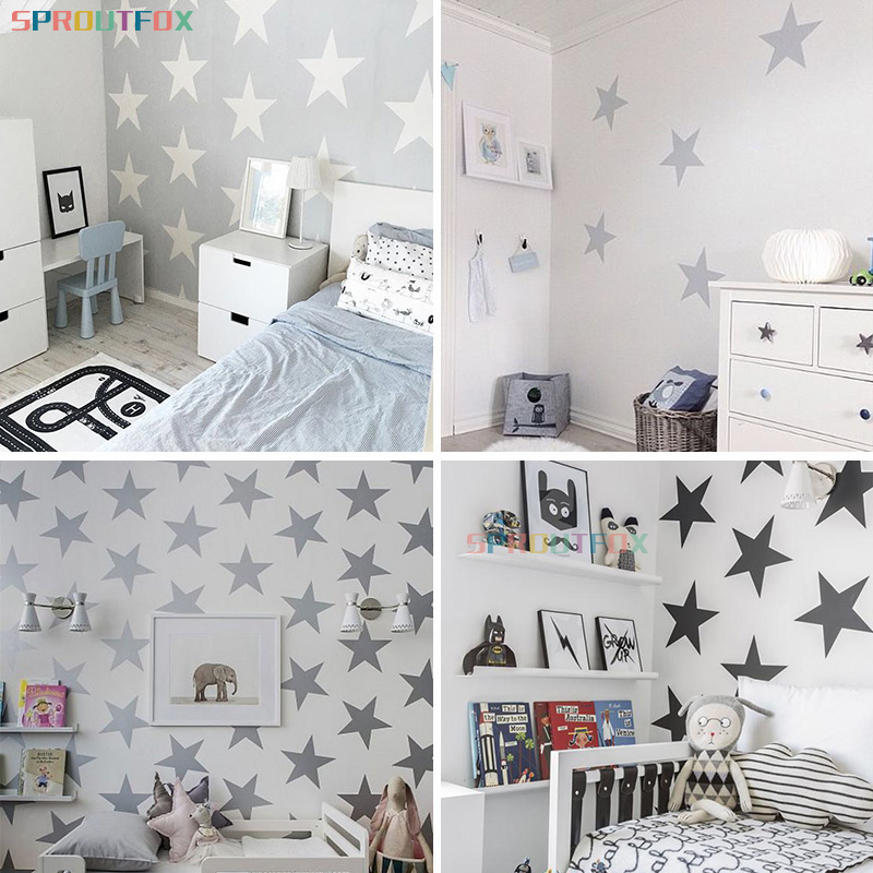 DIY Big Stars Vinyl Sticker Be – обзор и цена Baby Nursery Mural Wallpaper